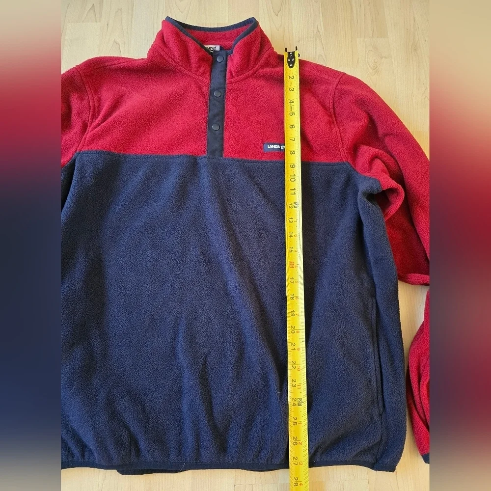 Lands End Quarter Button Fleece Size XL